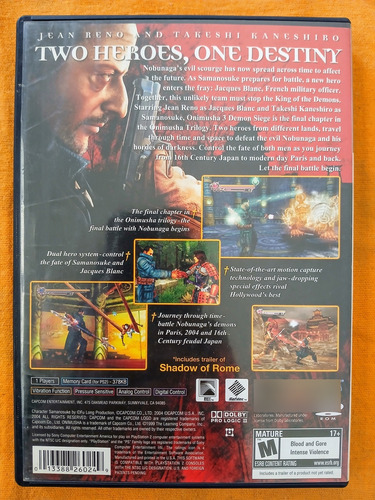 Onimusha 3 Demon Siege Ps2 Original Completo (Usado)