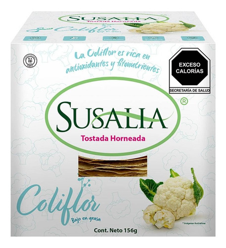3 Pza Tostada Horneada Susalia De Coliflor 156 G