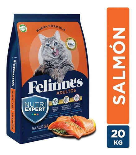 Alimento Felinnes Gato Adulto Salmón 20kg | Mdr