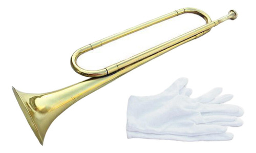 Bb Style Brass Trumpet Blowing 47cm Portable Horn