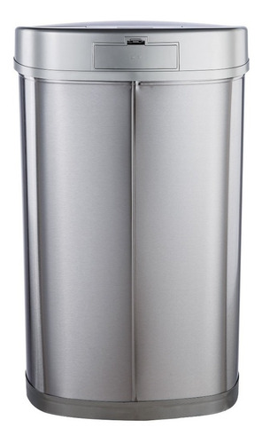 Cesto Tacho De Basura Automatico Eco Reciclaje Doble 50 Lts Color Acero Inoxidable
