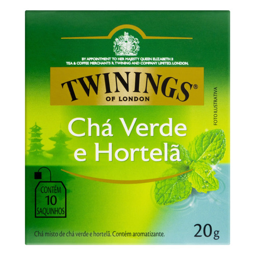 Chá Twinings verde hortelã em sachê 20 g 10 u