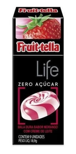 Fruit.tella Life Zero Açucar Morango C/ Creme De Leite 18,9g