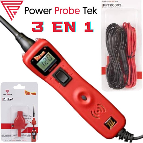 Probador Logico Power Probe + Adapatador De 5v + Cables