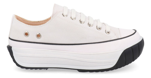 Tenis Urbano Vazza Color Blanco De Suela Alta Para Mujer