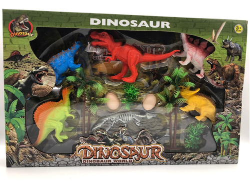 Juego Dinosaurios Tiranosaurios 12 Piezas Dinosaur World