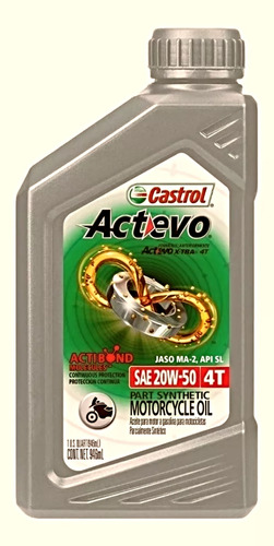 Aceite Castrol Actevo 20w50 X4 Unidades. Semisintetico 
