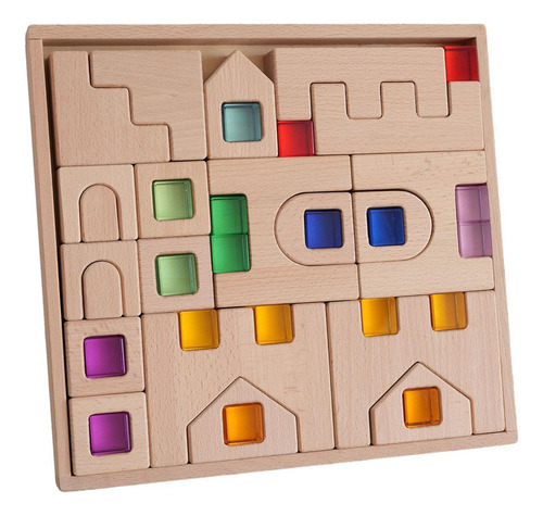 Bloques De Construcción De Madera, Juego De Bloques De