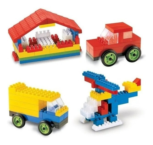 Imagen 3 de 5 de Blocky Basico 3 Balde 200 Pzs Bloques Construcción