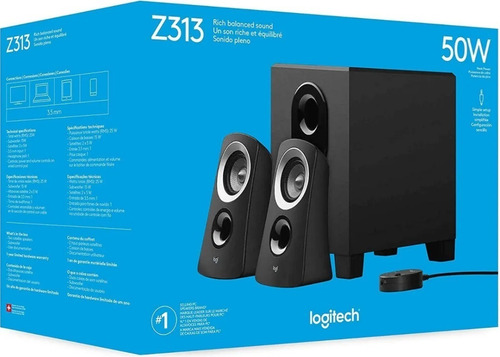 Imagen 7 de 7 de Bocina Logitech Z313 Negra 110v/220v