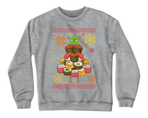 Sudadera Comoda Ugly Sweater Amantes Del Sushi Japones Navid