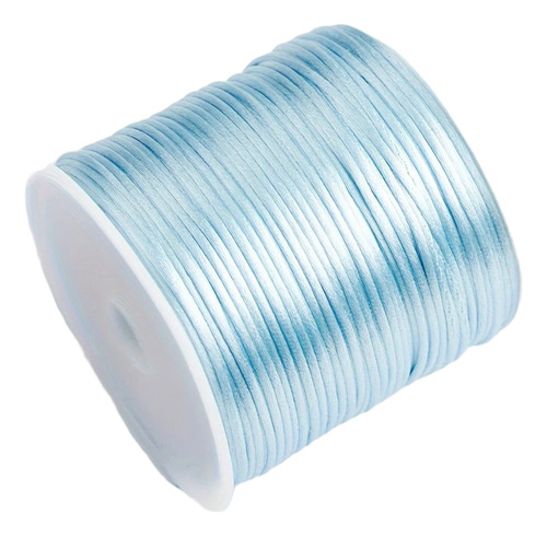 Cordón De Seda 3mm Cola De Rata Bisutería Todos Los Colores Azul Claro