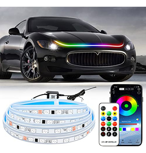 Luixxuer Coche Exterior Luces Led, 70inch Flexible Multicolo