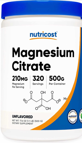 Nutricost Citrato De Magnesio - Unidad a $152000