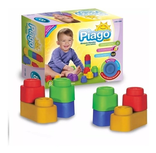 Bloques Blandos Para Bebes X8 Piago Primera Infancia 01-1300