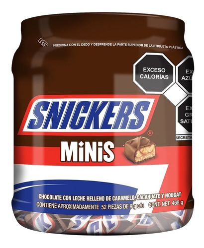 Snickers Mini Chocolates 52 Piezas