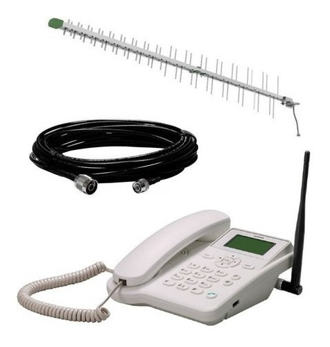 Telefone Fixo Gsm Chip Com Antena Rural 15dbi Ets3023 Oi Tim