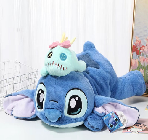 Peluche Stich Lilo& Stitch Angela Scrump Acostado 70cm
