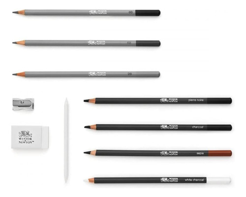 Lata 10 Lapices Winsor And Newton Esbozo Studio Collection