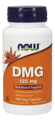 Suplemento en cápsulas DMG 100 de NOW Foods