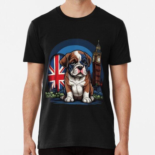 Remera Cachorro Bulldog Inglés En Londres Algodon Premium