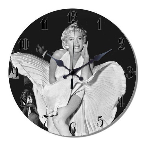 Reloj Mural Runn Marilyn Vestido Blanco