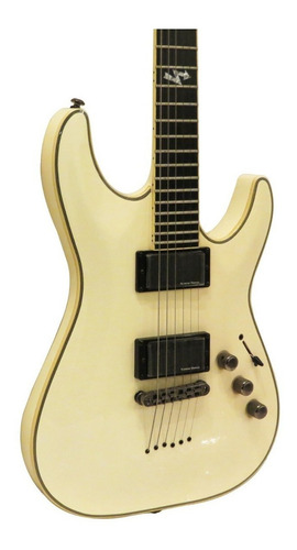 Guitarra eléctrica Schecter Blackjack ATX C-1 de caoba 2008 aged white satin satin con diapasón de ébano