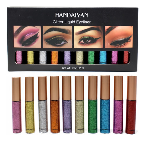 Kit À Prova D'água E Longa Duração Da Sexy Eyeliner Sequins