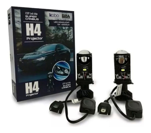 Kit Cree Led H4 Canbus Csp Con Lupa 40000 Lm