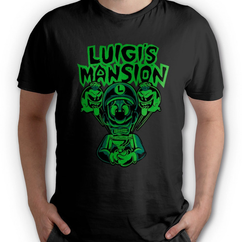 Polera Luigis Mansion Mario 100% Algodón 