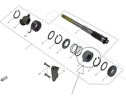 Engrenagem Catraca De Partida 18d Moto Traxx Star 50cc