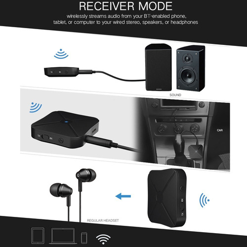 Kn319 Receptor De Audio 2 En 1 Transmisor Con Bluetooth