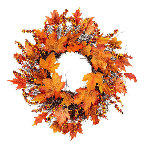 M Corona De Acción De Gracias De Cosecha De Otoño 45cm