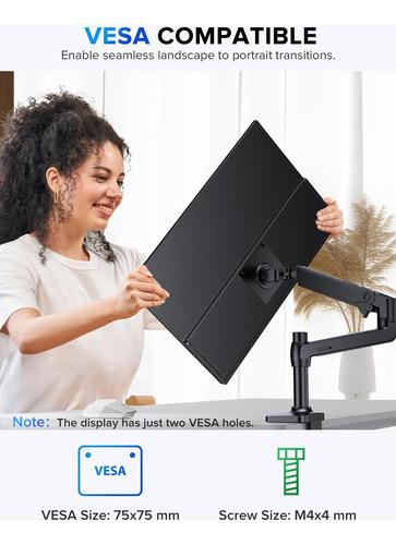 Monitor Portátil Uperfect 2k 144hz Touch Wanten 18 2560x1600