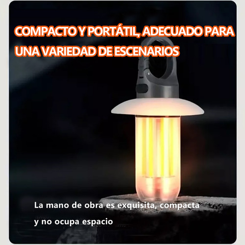 Luz Cálida 225lm Led Retro Lámpara Camping Usb Recargable