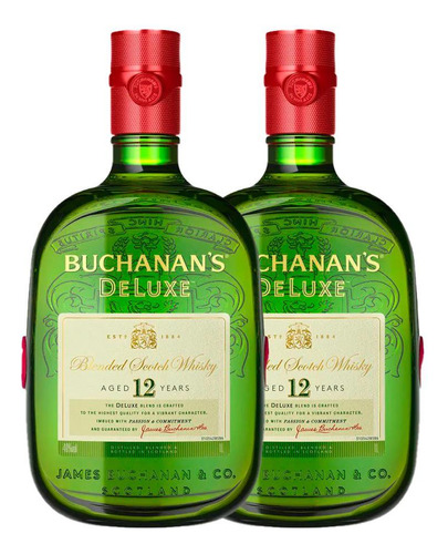 Kit 2 Garrafas Whisky Buchanan's 12 Anos 1 Litro