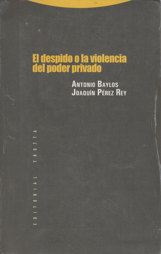 El Despido O La Violencia Del Poder Privado Antonio Baylos