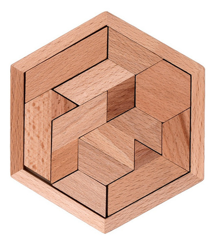 Rompecabezas De Madera Para Niños Con Forma Hexagonal, Rompe