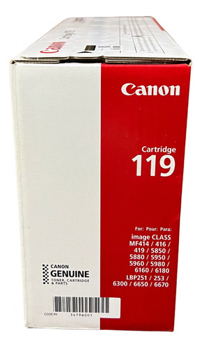 Toner Canon 119 Para Imageclass Mf5950dw,mf5960dn