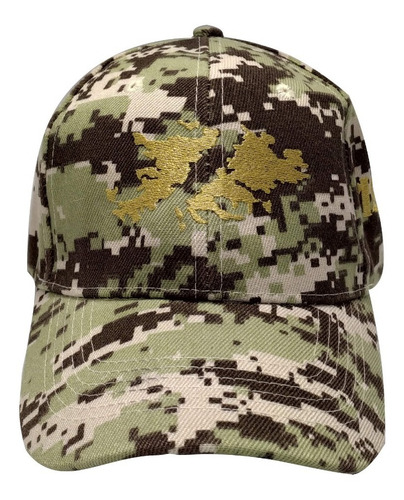 Imagen 6 de 6 de Gorra Islas Malvinas Bordada Pixel Marron Claro Camuflada