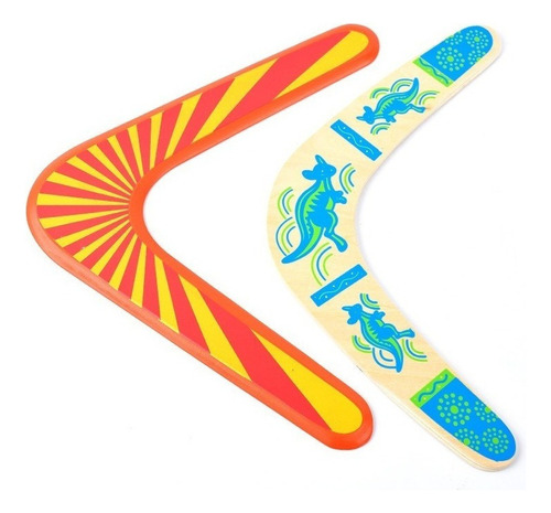 Boomerang De Madera, Forma De V, Vuelo, Juguete De Niños, 2