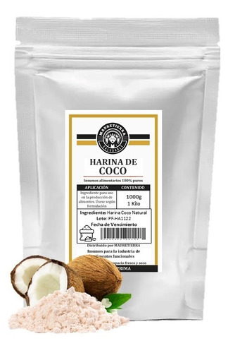 Harina De Coco Orgánica X1000g (1 Kilo) - Kg a $35