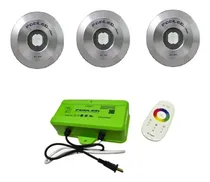 Comprar  3 Luminarias Led Piscina Pooled Nazar Rgbw + Controlador