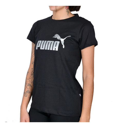 Imagen 2 de 4 de Remera Puma Moda Ess+ Metallic Logo Mujer Ng Tienda Oficial