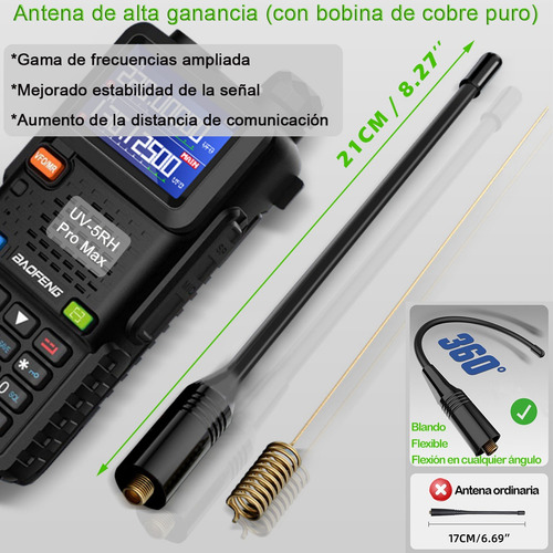Baofeng Radios Largo Alcance 14w+ 3800mah U/vhf Lcd Mic Usbc