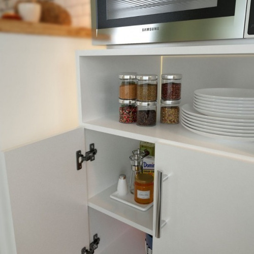 Imagen 3 de 5 de Mueble Para Microondas Organizador Horno Kit Cocina Kromo-s