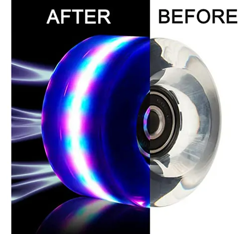Ruedas De Patines Con Luces Led Y Rodamientos Para Skate 82a