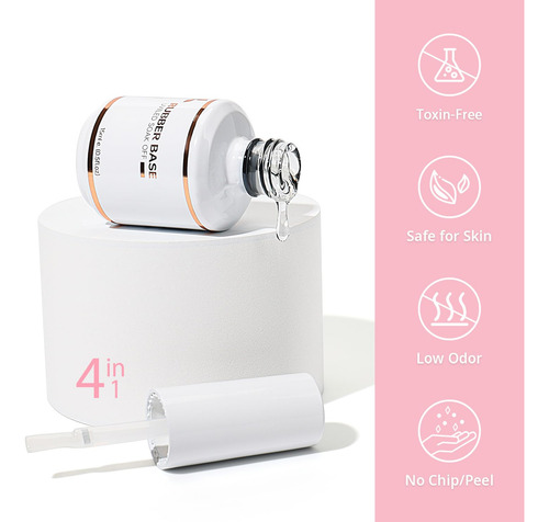 Esmalte De Uñas De Gel Con Base De Goma Transparente Libre D