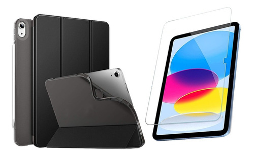 Funda Para iPad 10.9 Gen 10 2022 Smart Cover Tpu + Vidrio