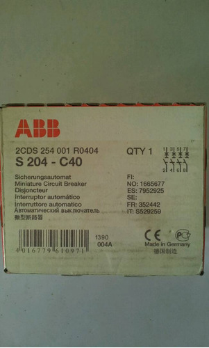 Interruptor Automatico  Abb S204 - C40